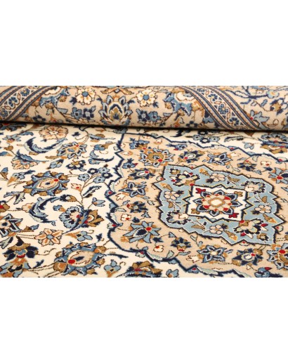 Tappeto Kashan Persia bianco verde 193x295