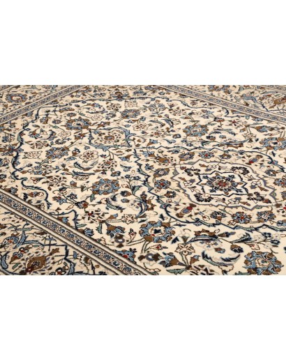 Tappeto Kashan Persia bianco marrone 196x310