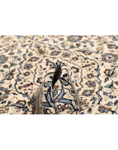 Tappeto Kashan Persia bianco marrone 196x310