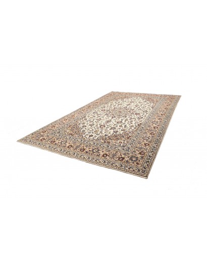 Tappeto Kashan Persia bianco grigio 202x322