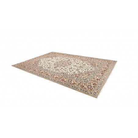 Tappeto Kashan Persia bianco grigio 202x322
