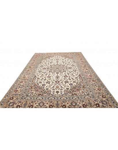 Tappeto Kashan Persia bianco grigio 202x322