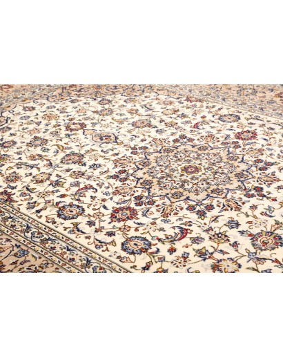 Tappeto Kashan Persia bianco grigio 202x322