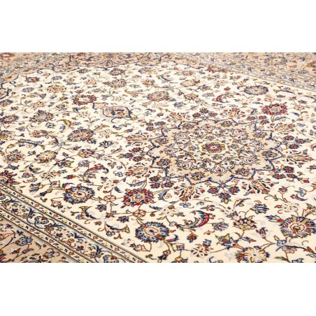 Tappeto Kashan Persia bianco grigio 202x322