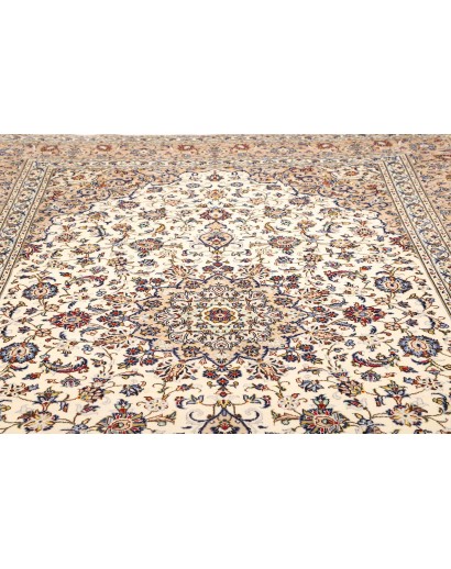 Tappeto Kashan Persia bianco grigio 202x322