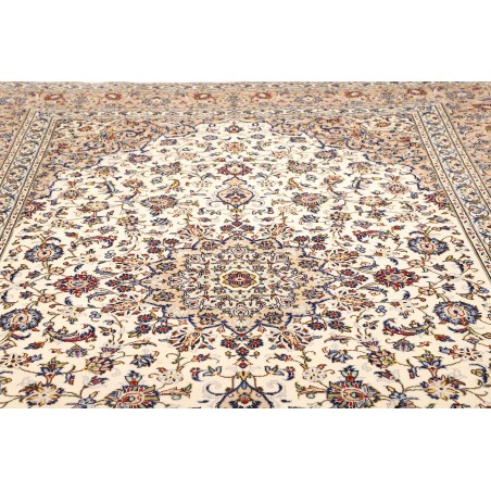Tappeto Kashan Persia bianco grigio 202x322