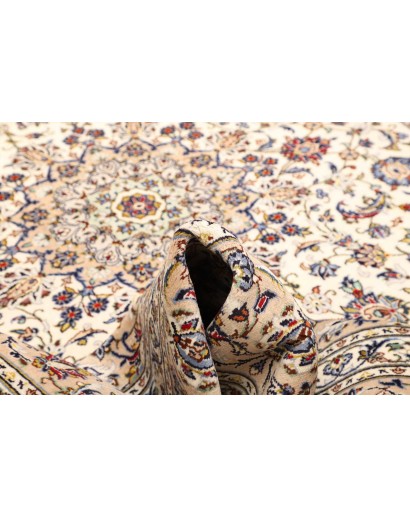 Tappeto Kashan Persia bianco grigio 202x322