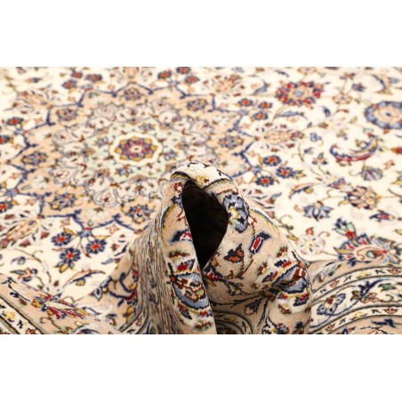 Tappeto Kashan Persia bianco grigio 202x322