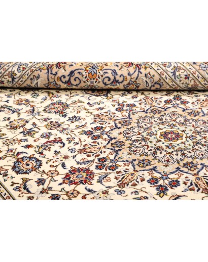 Tappeto Kashan Persia bianco grigio 202x322