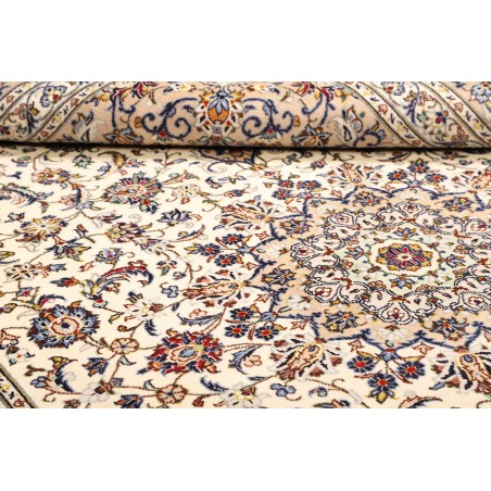 Tappeto Kashan Persia bianco grigio 202x322