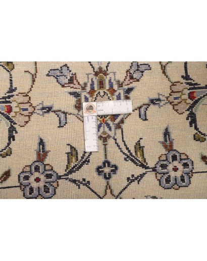 Tappeto Kashan Persia bianco grigio 202x322
