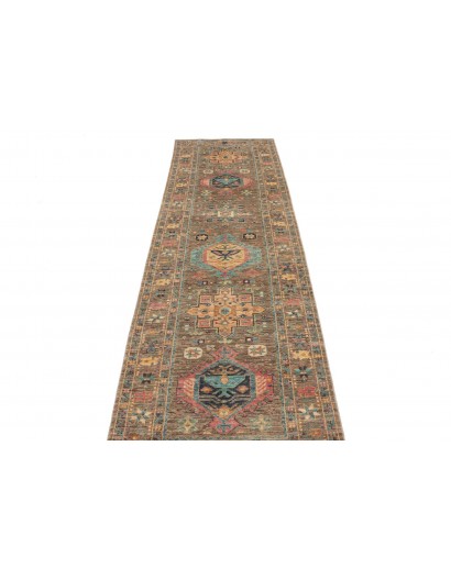 Tappeto Tribal Pakistan bianco 81x294