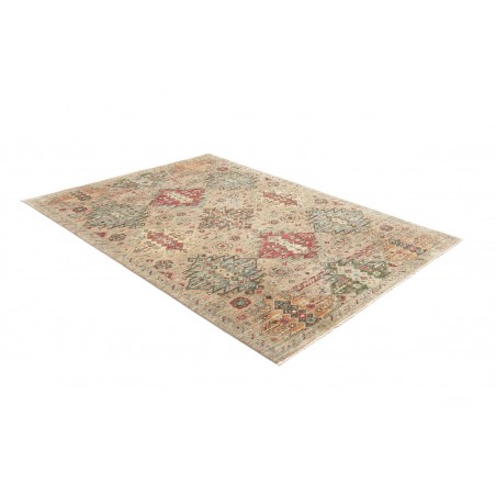 Tappeto Tribal Pakistan marrone bianco 145x207