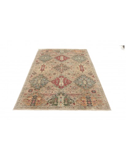 Tappeto Tribal Pakistan marrone bianco 145x207