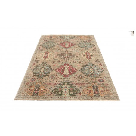 Tappeto Tribal Pakistan marrone bianco 145x207