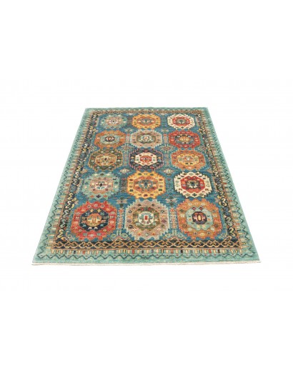 Tappeto Tribal Pakistan azzurro grigio 121x187