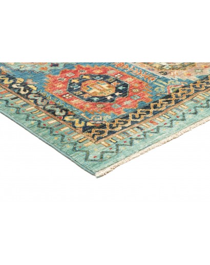 Tappeto Tribal Pakistan azzurro grigio 121x187