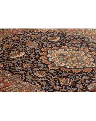 Tappeto Kashamr Zirkhaki Persia azzurro bianco 248x346
