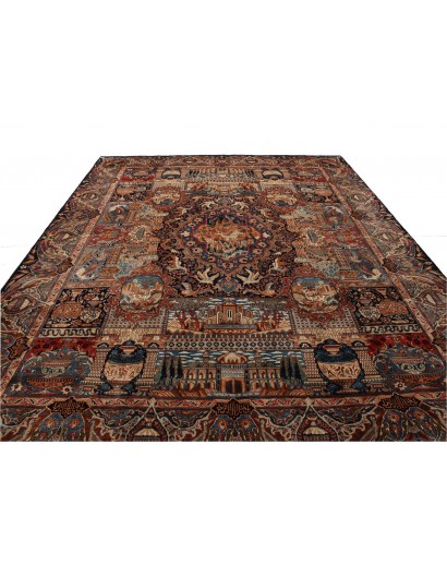 Tappeto Kashamr Zirkhaki Persia grigio marrone 294x385