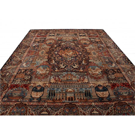 Tappeto Kashamr Zirkhaki Persia grigio marrone 294x385