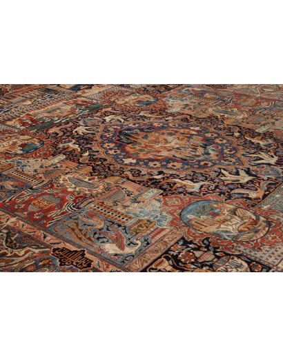 Tappeto Kashamr Zirkhaki Persia grigio marrone 294x385