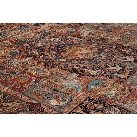 Tappeto Kashamr Zirkhaki Persia grigio marrone 294x385