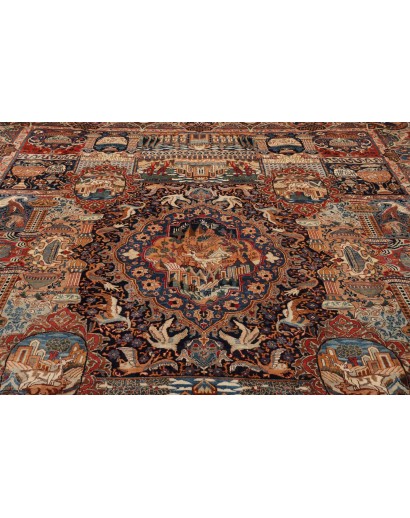 Tappeto Kashamr Zirkhaki Persia grigio marrone 294x385
