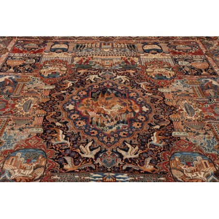 Tappeto Kashamr Zirkhaki Persia grigio marrone 294x385