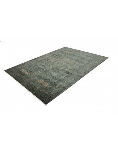 Tappeto Mamlouk Pakistan azzurro marrone 168x240