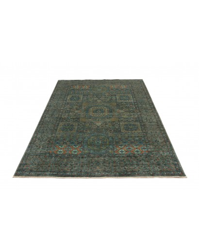 Tappeto Mamlouk Pakistan azzurro marrone 168x240