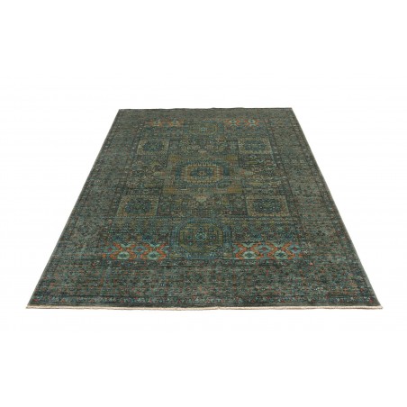 Tappeto Mamlouk Pakistan azzurro marrone 168x240