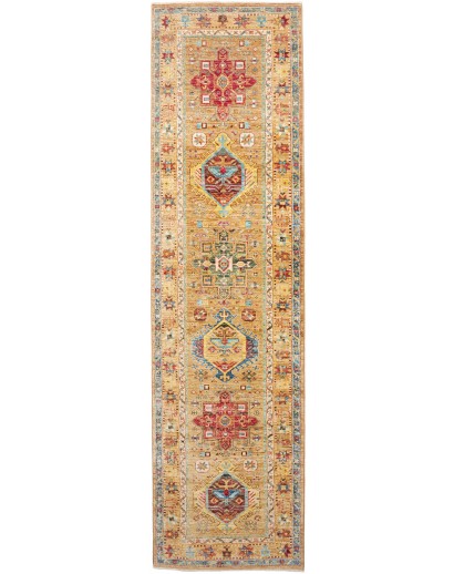 Tappeto Tribal Pakistan marrone bianco 79x298