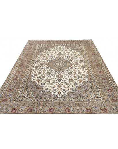 Tappeto Kashan Persia beige grigio 207x300