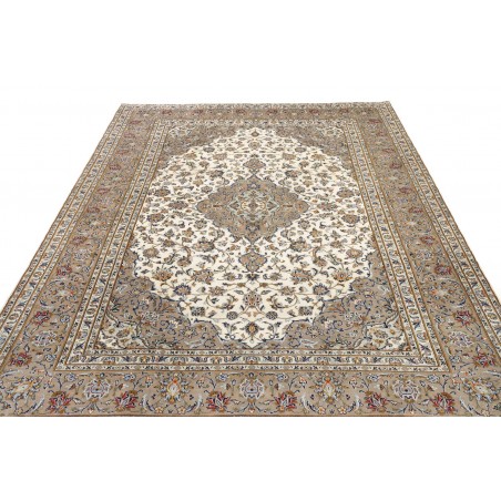 Tappeto Kashan Persia beige grigio 207x300