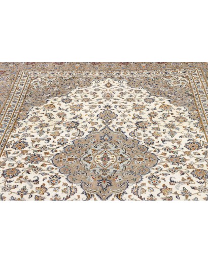 Tappeto Kashan Persia beige grigio 207x300