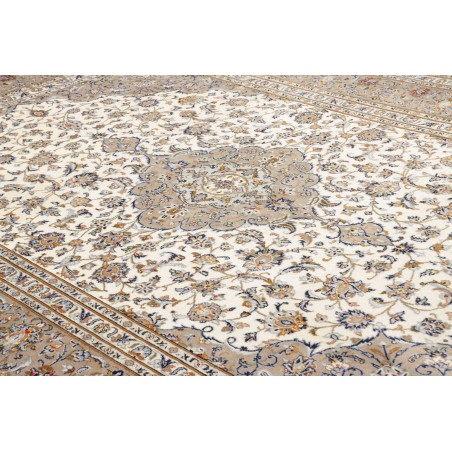 Tappeto Kashan Persia beige grigio 207x300