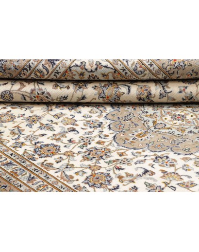 Tappeto Kashan Persia beige grigio 207x300
