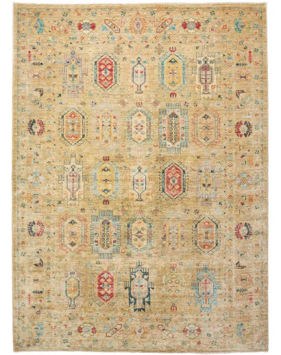 Tappeto Tribal Pakistan marrone grigio 253x338