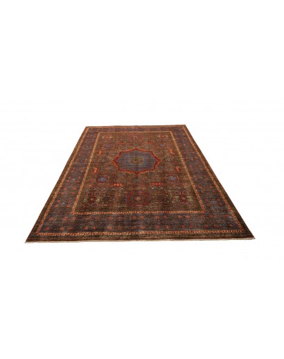 Tappeto Mamlouk Pakistan azzurro arancione 175x240