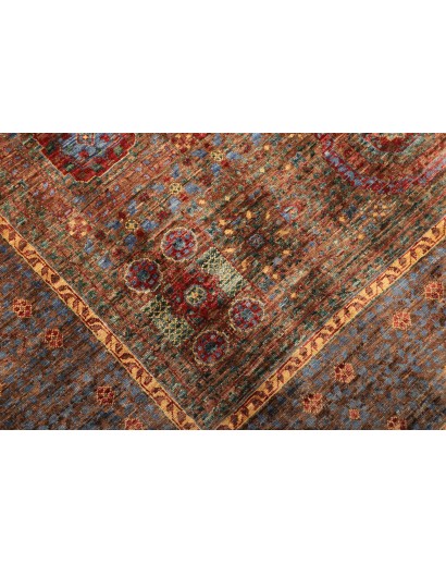 Tappeto Mamlouk Pakistan azzurro arancione 175x240