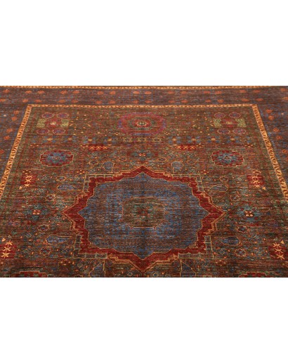 Tappeto Mamlouk Pakistan azzurro arancione 175x240