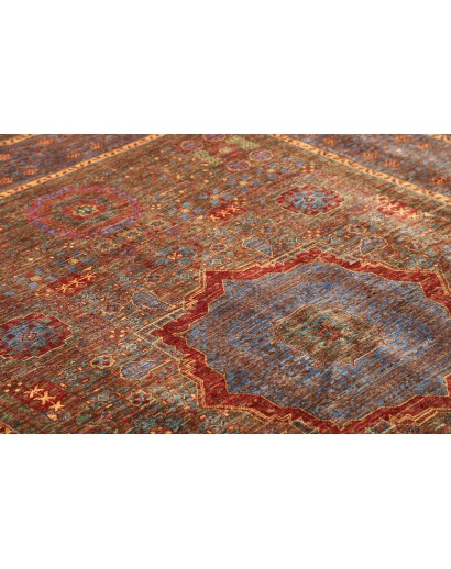 Tappeto Mamlouk Pakistan azzurro arancione 175x240