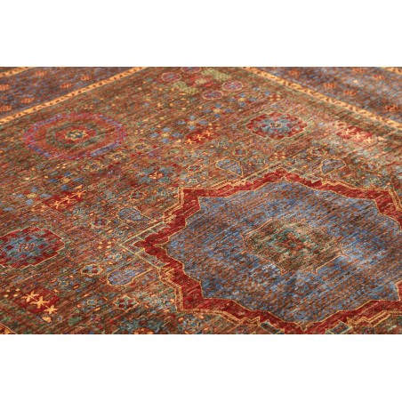 Tappeto Mamlouk Pakistan azzurro arancione 175x240