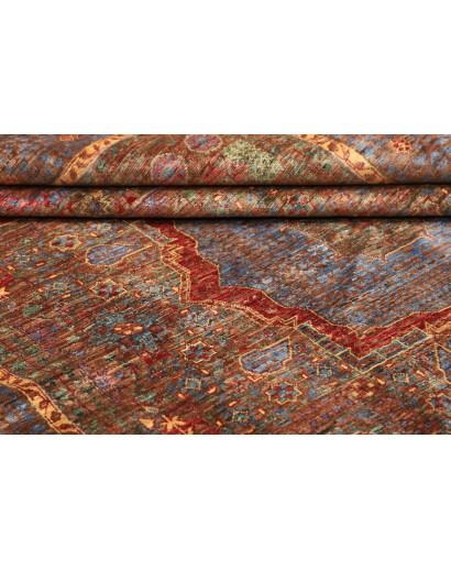 Tappeto Mamlouk Pakistan azzurro arancione 175x240