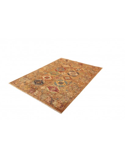 Tappeto Tribal Pakistan arancione bianco 149x202