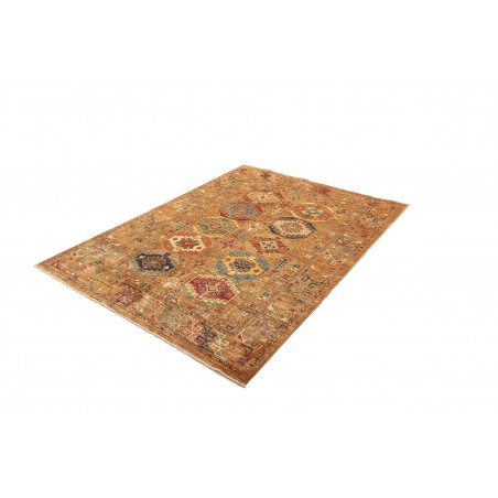 Tappeto Tribal Pakistan arancione bianco 149x202