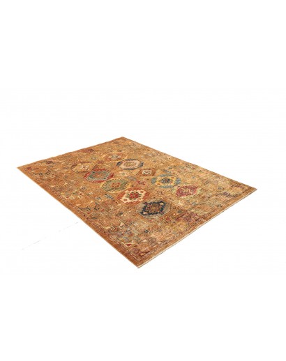 Tappeto Tribal Pakistan arancione bianco 149x202