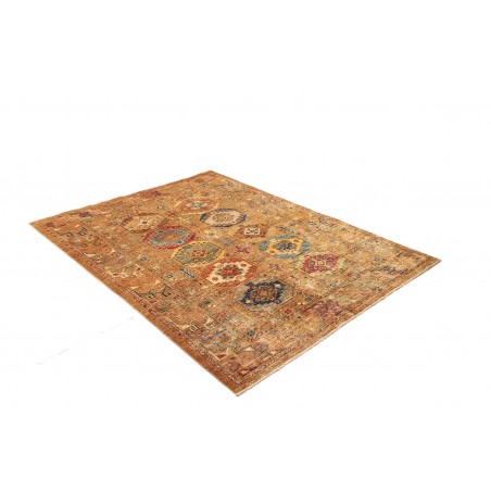 Tappeto Tribal Pakistan arancione bianco 149x202