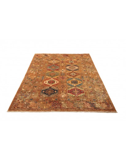 Tappeto Tribal Pakistan arancione bianco 149x202