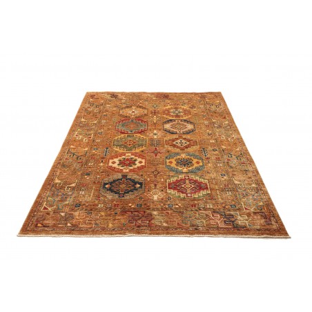 Tappeto Tribal Pakistan arancione bianco 149x202